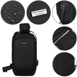 Vízálló Testtáska/Válltáska USB csatlakozóval