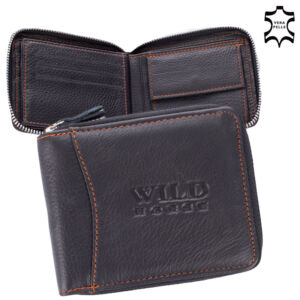 Wild bőr pénztárca fekete színben RFID rendszerrel
