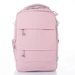 Vízálló  Többfunkciós Tágas Utazó Hátizsák USB csatlakozóval WizzAir Ryanair méretű 40x30x20 cm rózsaszín színben
