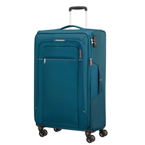 American Tourister Crosstrack Spinner bővíthető bőrönd 79 cm Navy/Orange színben