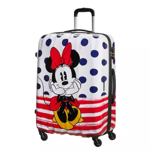American Tourister Disney Legends Minnie Blue Dots Spinner bőrönd 75 cm-es