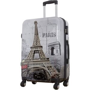 Párizs mintás bőrönd kabin méret 56 cm