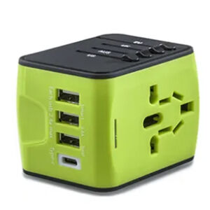 Utazási kiegészítők Világ adapter USB Töltővel Zöld