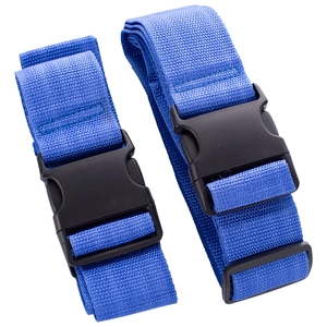 Biztonsági bőröndpánt heveder kék színben 