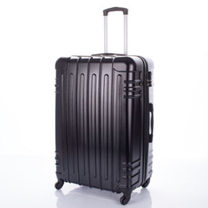 Bőrönd nagy méret fekete színben BOX 2.0 kivehető kerekekkel