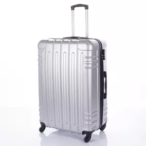 Bőrönd nagy méret silver színben BOX 2.0 kivehető kerekekkel