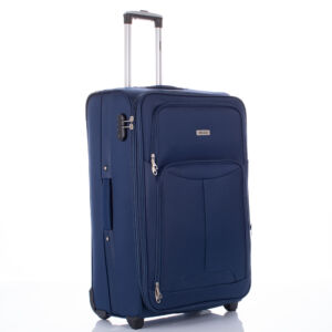 Travelway Prémium Bőrönd Nagy méret Diplomata kék színben