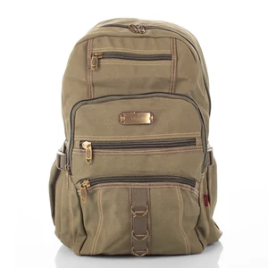 Outdoor Nagyméretű ultraerős vászon hátizsák khaki színben