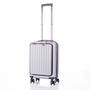Kabin méretű bőrönd laptoptartóval TSA zárral 55 x 35 x 23 cm pohártartó résszel