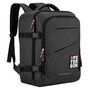 Peterson 3- Funkciós Utazó Hátizsák, WizzAir méretű 40x30x20cm, Fekete-Piros Színben