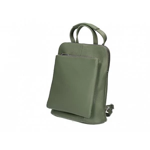 Valódi bőr női Ipad tartós hátizsák S méret S7139 MilitaryGreen
