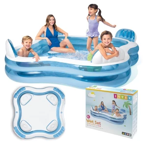 Felfújható kerti medence 4 üléssel és háttámlával 229 x 229 x 66 cm 882L INTEX