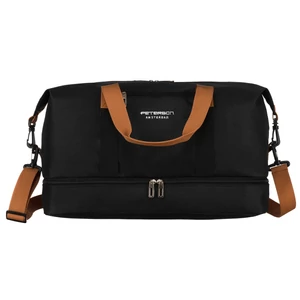 Peterson fekete színű bővíthető Utazótáska/Sporttáska WizzAir méretben