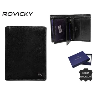 RFID bőr pénztárca ROVICKY RV-7870 Fekete