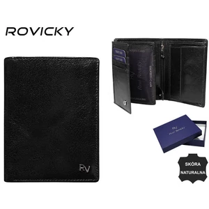 RFID bőr pénztárca ROVICKY RV-7680278 Fekete