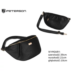 PETERSON PTN NER-ALE-1 Fekete ökobőr tasak