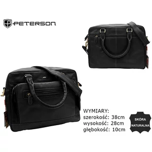 Laptop bőr táska PTN LP-2373-COM fekete