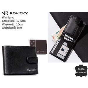 Férfi bőr pénztárca R-N992L-PDM Fekete