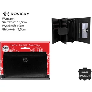 Női bőr pénztárca R-D1512-NCD-BL fekete