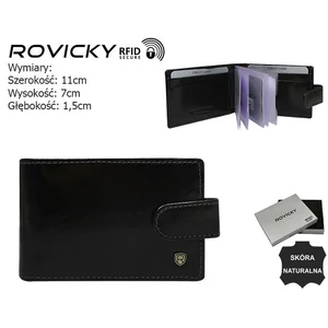 ROVICKY bőr RFID kártya tok TW-02-RVT Fekete