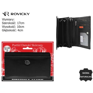 Női bőr pénztárca R-D1520-NCD-BL fekete
