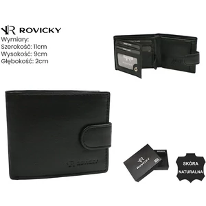 Férfi bőr pénztárca 0035L-RVD Fekete