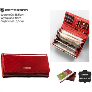 Női bőr pénztárca PTN 72401-SBR Piros