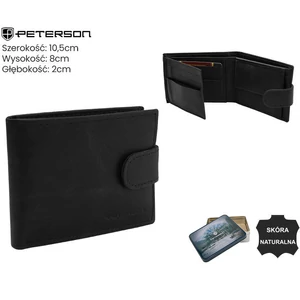Férfi bőr pénztárca PTN RM-22L-LWC Fekete