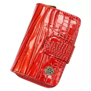 Kisméretű piros lakk női pénztárca