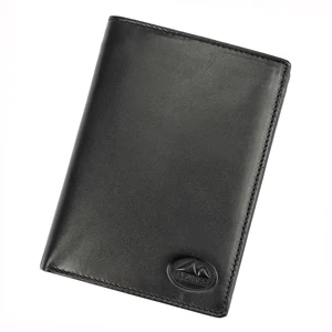 Fekete színű Valódi bőr Pénztárca RFID védelemmel