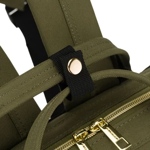 Peterson khaki laptop hátizsák USB töltővel - Wizz Air/Ryanair méret