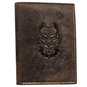 Férfi bőr buborékos pénztárca N4-CHM-DOG-2-BL Brown