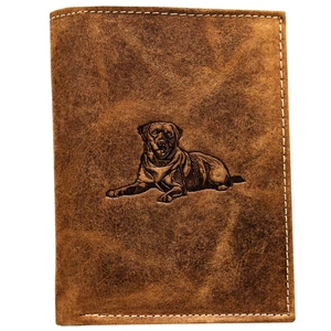 Férfi bőr buborékos pénztárca N4-CHM-DOG-1 Cognac