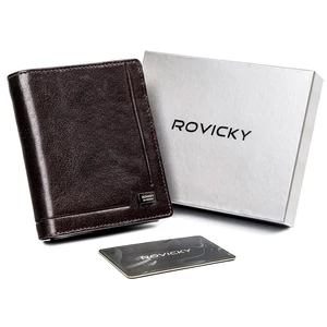 ROVICKY bőr RFID pénztárca PC-106-BAR Barna