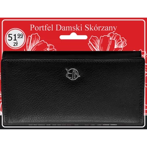 Női bőr pénztárca R-D1521-NCD-BL fekete