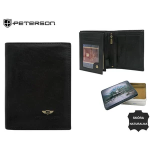 Férfi bőr pénztárca PTN N4L-VT BLACK