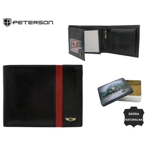 Férfi bőr pénztárca PTN N992-VTP BL-RED