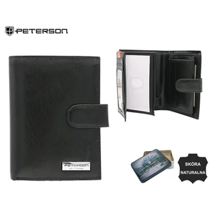Férfi bőr pénztárca PTN 348Z-PR 2-1-1-1 Fekete