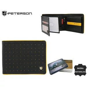 Peterson pénztárca PTN 304.03 FEKETE+SÁRGA