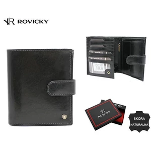 RFID bőr pénztárca ROVICKY 22317L-VT-RVT Fekete