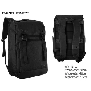 DAVID JONES szövet hátizsák PC-037 Fekete
