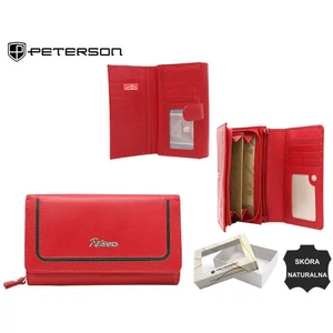 PTN KA-25 piros+fekete bőr pénztárca
