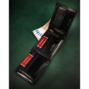 Férfi bőr pénztárca PTN 304P Fekete
