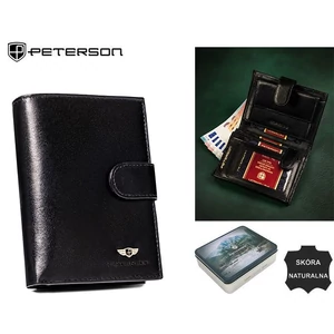 RFID bőrtárca PTN 348Z-P Fekete