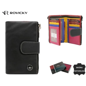 Női bőr pénztárca PTN D24-M-MNK Black Multi