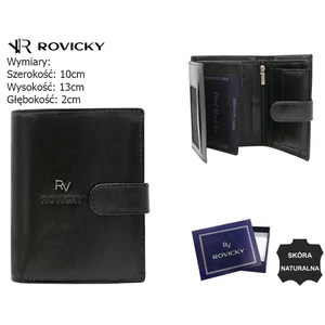 Bőr pénztárca RV-7680277-L-BCA Fekete