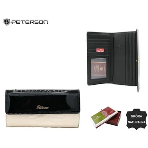 Női bőr pénztárca PTN LJ-415 Fekete+arany