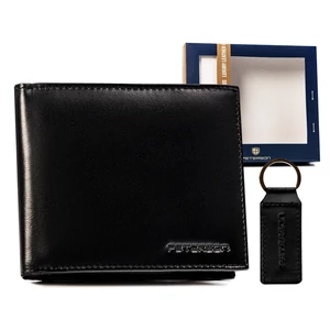 PETERSON PTN SET-M-N992-KCS bőr pénztárca és kulcstartó ajándék szett