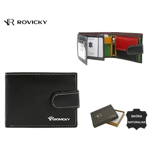 Férfi bőrtárca R-RM-24-15L-GCL Fekete multi