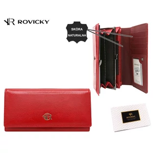 Női bőr+PU pénztárca RPX-24A-ML Red
